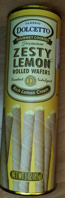 Zesty Lemon Rolled Wafers