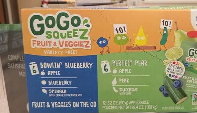 Variety Pack (Bowlin' Blueberry, Perfect Pear) Fruit & Veggies On The Go