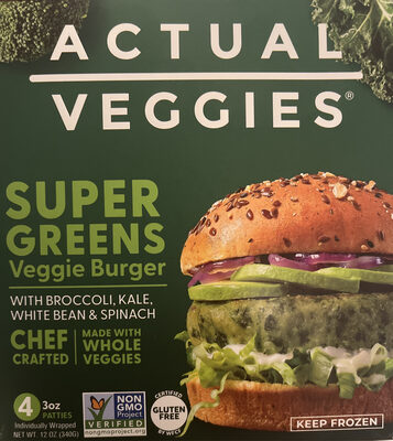 Super Greens Veggie Burger | The Actual Green Burger