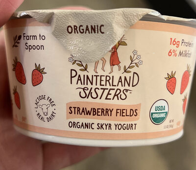 Organic yogurt strawberry