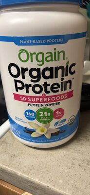 Organic Protein 50 Superfoods Protein Powder Vanilla Bean Flavored