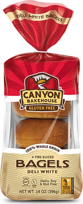 Canyon Bakehouse 100% Whole Grain Deli White Bagels