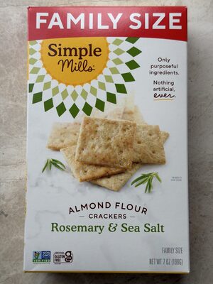 Rosemary & Sea Salt Almond Flour Crackers