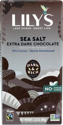 Sea Salt Dark Chocolate Sweetened With Stevia