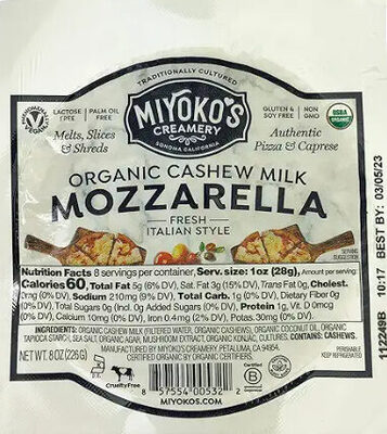 Miyoko's creamery fresh vegan mozzarela