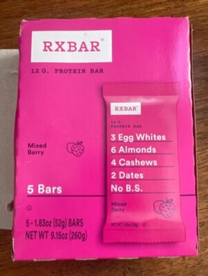 Protein bar, mixed berry