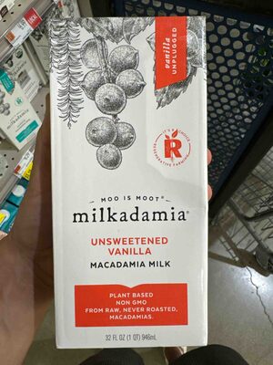 Unsweetened Vanilla Macadamia Milk