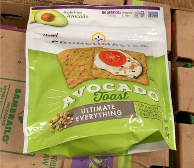 Avocado Toast Ultimate Everything Baked Rice Crackers