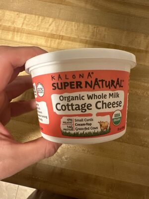 Organic whole milk cottage cheese