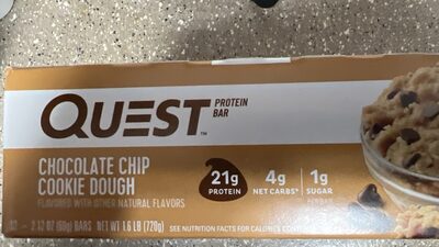 Chocolate chip cookie dough protein bars