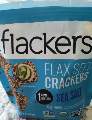 Flackers Organic Flax Seed Crackers - Sea Salt