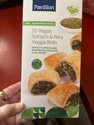 10 Vegan Spinach & Feta Veggie Rolls