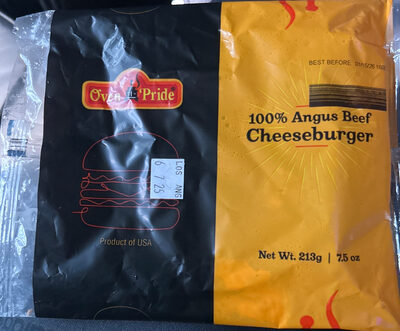 100% Angus Beef Cheeseburger