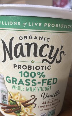 100% Grass-Fed Probiotic Whole Milk Yogurt Vanilla