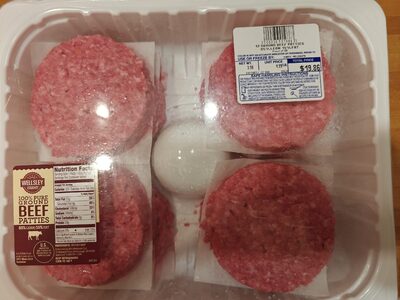 100% Pure Ground Beef Patties