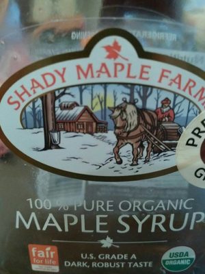 100% Pure Organic Maple syrup U.S. Grade A Dark Color, Robust taste