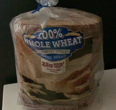 100% Whole Wheat Country Style Bread