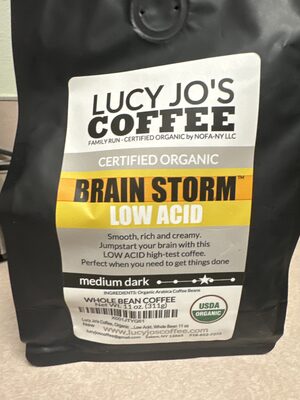 Brain Storm Low Acid Whole Bean Coffee