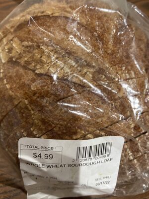 Whole wheat sourdough loaf