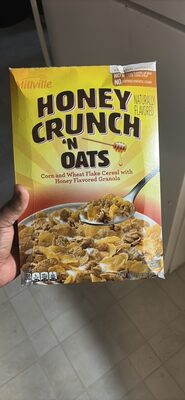 Honey Crunch 'N Oats Corn and Wheat Flake Cereal with Honey Flavored Granola