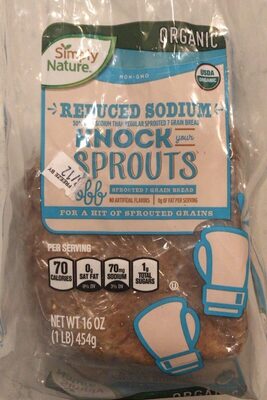 Reduced Sodium Organic Knock your Sprouts Off Sprouted 7 Grain Bread