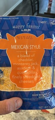 Mexican Style a blend of cheddar, monterey jack, asadero & quesadilla finely shredded cheeses