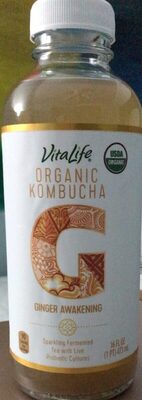 Organic Kombucha Ginger Lemon