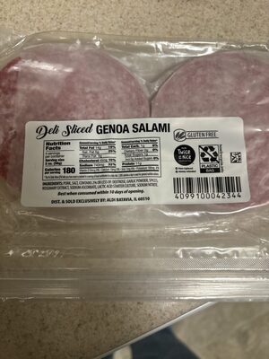 Deli slized Genoa salami