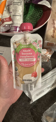 Apple Banana Raspberry with Yogurt