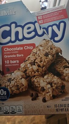 Chewy chocolate chip granola bars