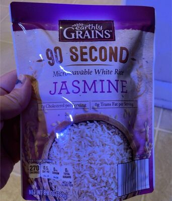 Earthly grain90 second microwavable white rice jasmine