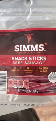 SNACK STICKS BEEF SAUSAGE