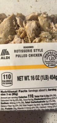 Seasoned Rotisserie Style Pulled Chicken