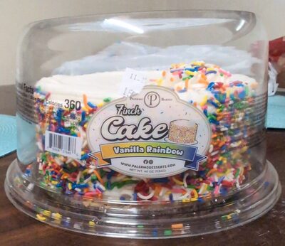 7 Inch Cake Vanilla Rainbow