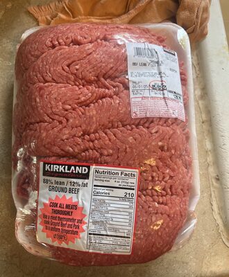 88% Lean 12% Fat Ground Beef Kirkland Signature