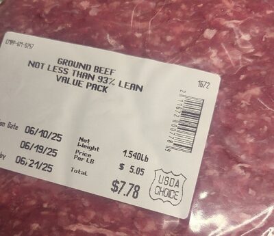 93% Lean Ground Beef