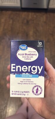 Acai Blueberry Drink Mix with Caffeine