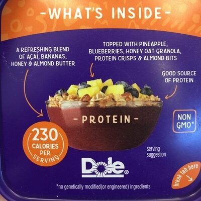 Acai bowls blend with fruit & granola