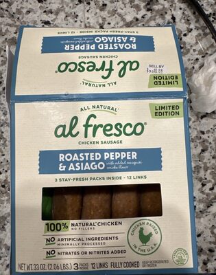 Al Fresco Roasted Pepper & Asiago Chicken Sausage