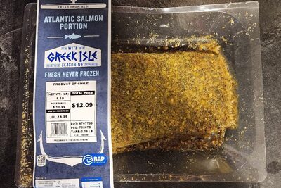 Aldi Atlantic Salmon w/ Greek Isle seasoning