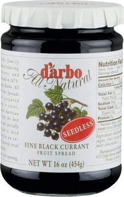 All natural fine black currant fruit spread