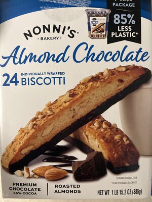 Almond chocolate biscotti