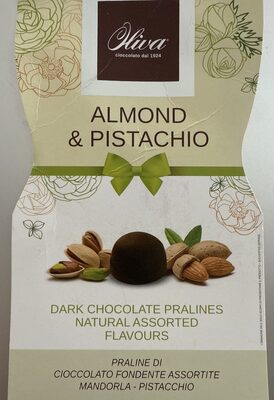 Almond & Pistachio * Dark Chocolate Pralines Natural Assorted Flavors