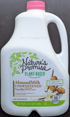 Almondmilk Vanilla Unsweetened