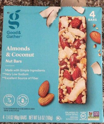 Almonds and coconut nut bar