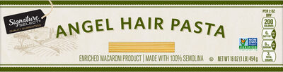 ANGEL HAIR PASTA - Enriched Macaroni Product Made with 100% Semolina