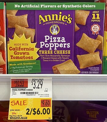 Annie's Three Cheese Pizza Poppers