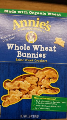 Annie's Whole Wheat Bunnies Baked Snack Crackers, Made with Organic Wheat