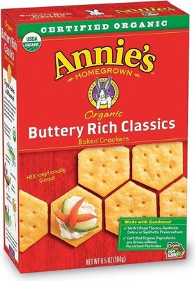 Annies organic buttery rich classic baked snack crackers