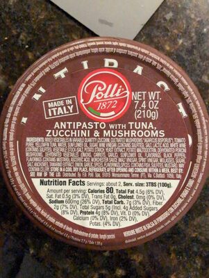 Antipasto with tuna, zucchini, & mushrooms